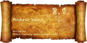 Moduna Vazul névjegykártya